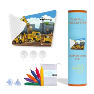 Kids Construction Bath Mat Crayons