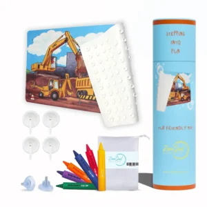 Kids Construction Bath Mat Crayons