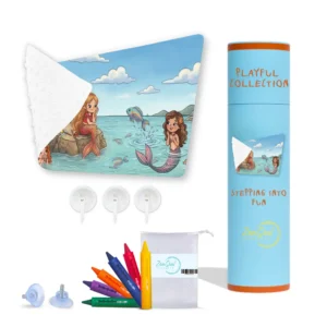 Kids Mermaid Bath Math Crayons