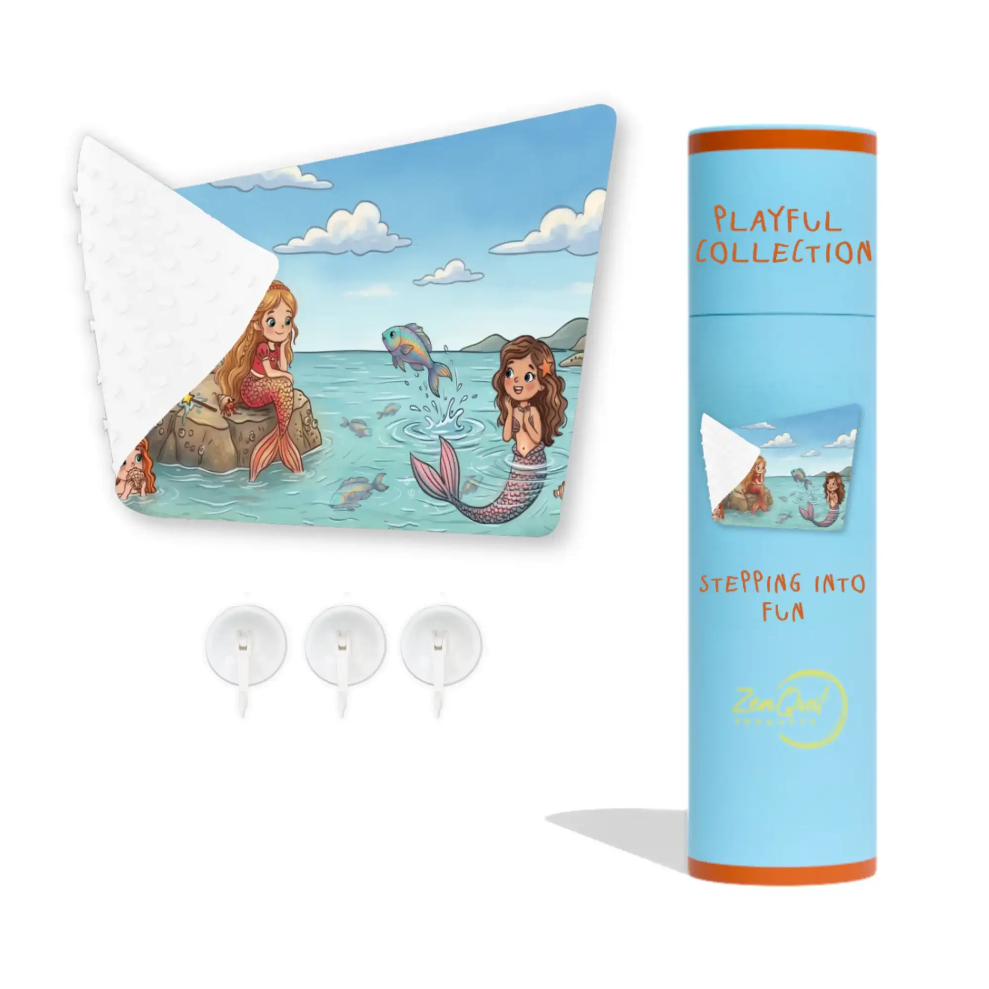 Playful Mermaid bath mat