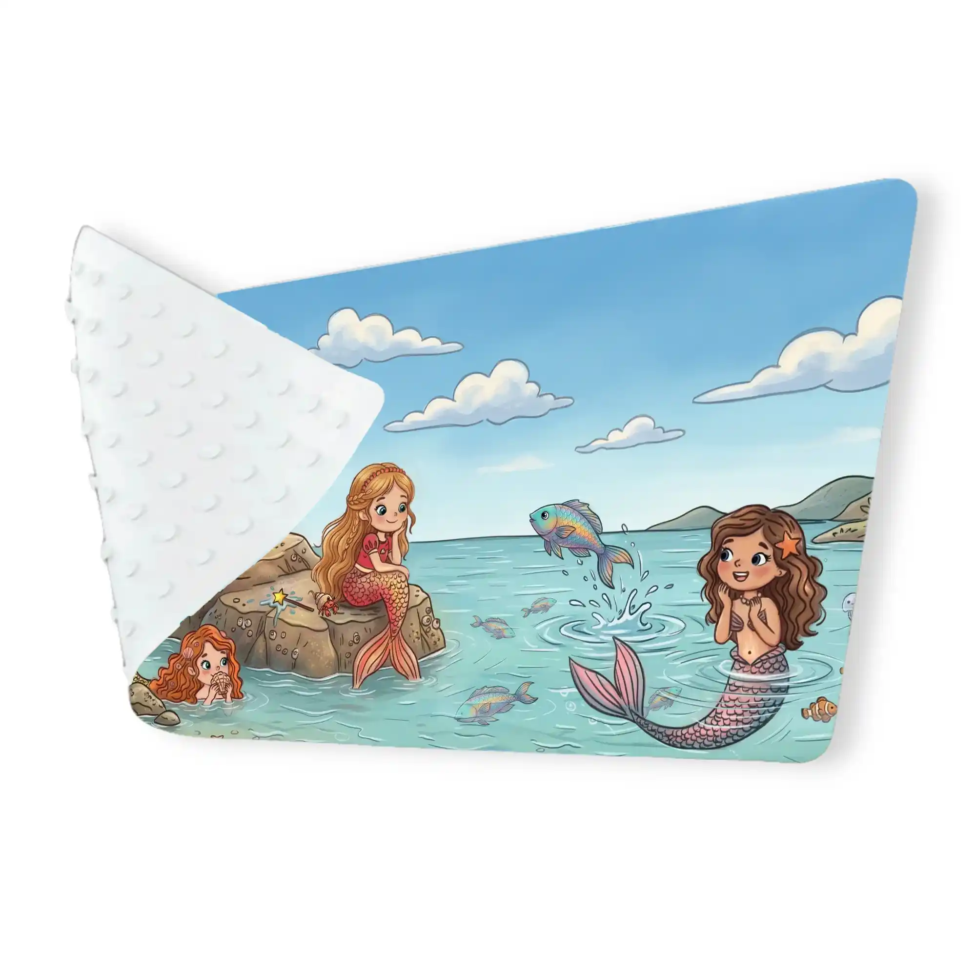 Child bath mat Playful Mermaid