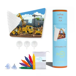 Kids Construction Bath Mat Crayons