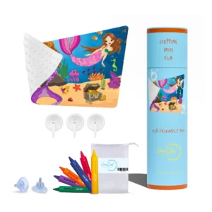 Kids Mermaid Bath Math Crayons