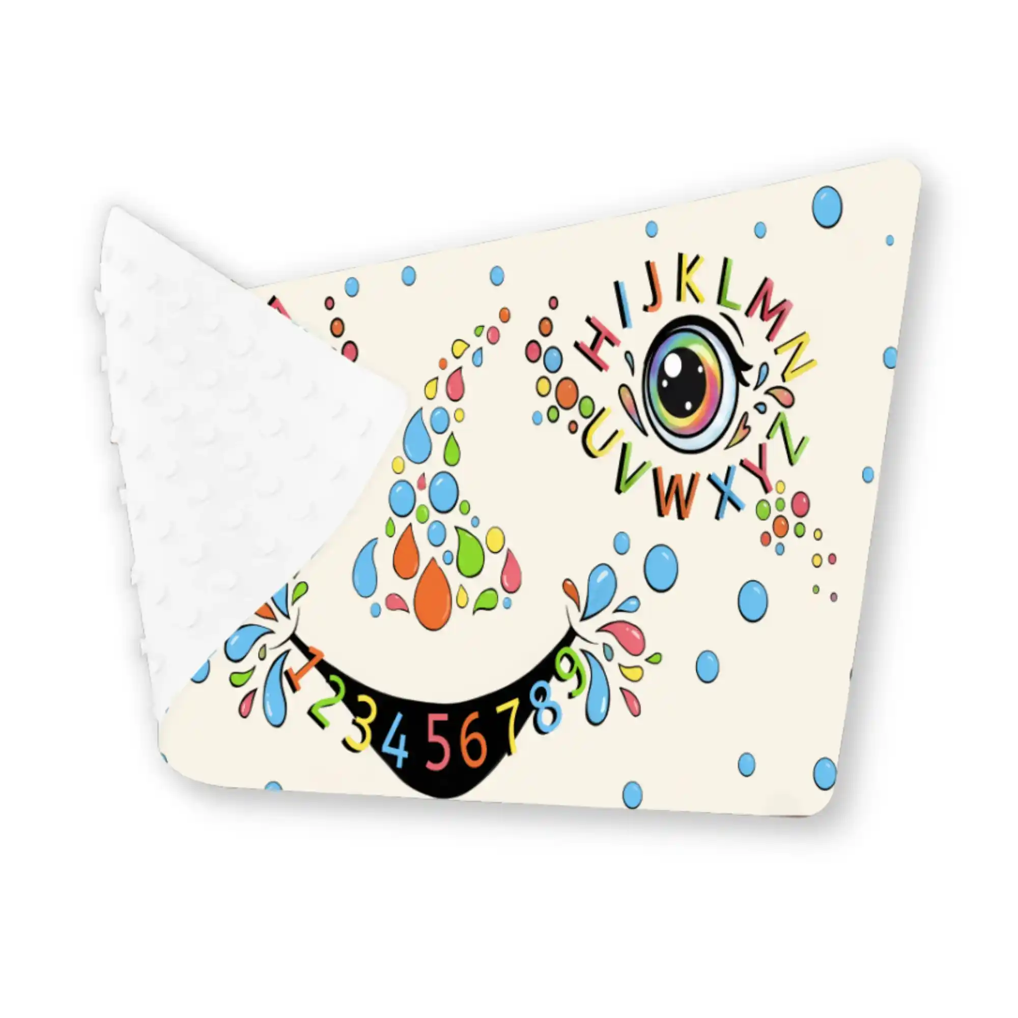 Child Playful Smile and Learn Bath Mat Curve